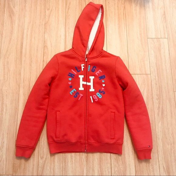 Tommy Hilfiger reversible teddy jacket girls - Picture 2 of 7